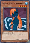 anthro apode blue_body blue_scales eyes_closed fangs female hair legless long_hair open_mouth open_smile orange_hair scales serpentine smile solo teeth text yu-gi-oh_card badumsquish hasbro my_little_pony yu-gi-oh! fan_character kalianne draconcopode equid equine horse mammal naga pony english_text