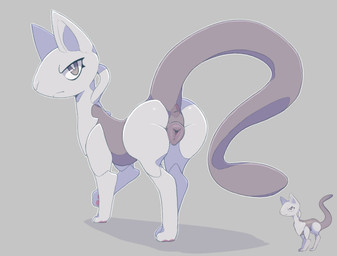 animal_genitalia animal_vulva anus butt canine_genitalia canine_vulva female feral genitals looking_at_viewer looking_back nude pawpads paws simple_background solo standing tail vulva backsash fakemon nintendo pokemon mammal pokemon_(species) 2023 digital_media_(artwork) hi_res