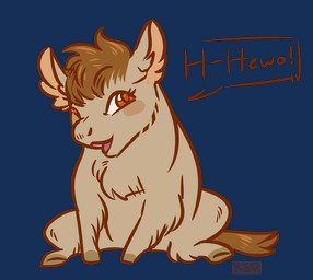 ambiguous_feral ambiguous_gender baby_talk blush blush_stickers brown_blush brown_hair brown_tail dialogue eyelashes feral fur grey_body grey_fur hair hooves looking_at_viewer one_eye_closed open_mouth quadruped red_eyes simple_background sitting smile solo speech_bubble tail talking_at_viewer text transparent_background wink winking_at_viewer young young_ambiguous young_feral red_(fb) fluffy_pony fluffy_pony_(species) mammal alpha_channel digital_media_(artwork) english_text flat_colors