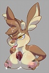 after_sex amber_eyes anthro antlers areola big_breasts bodily_fluids breast_grab breast_play breasts brown_body brown_fur brown_hair brown_nose cum cum_between_breasts cum_drip cum_everywhere cum_in_hair cum_in_mouth cum_inside cum_on_breasts cum_on_face cum_on_hand cum_on_penis cum_on_tongue cum_string dripping duo erect_nipples erection eyelashes female female_focus fur genital_fluids genitals grey_background hair hand_on_breast holding_breast horn humanoid_genitalia humanoid_penis inner_ear_fluff looking_up male male/female messy nipples nude open_mouth penis sex simple_background solo_focus teeth titfuck tongue tongue_out tuft white_body white_fur snappygrey amber_fauna deer mammal 2016