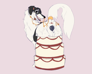 anatomically_correct anatomically_correct_anus anatomically_correct_genitalia anatomically_correct_vulva animal_genitalia animal_vulva anus black_vulva butt cake canine_genitalia canine_vulva countershading dessert ear_piercing ear_ring female feral food fur genitals jewelry looking_back piercing pink_anus presenting presenting_anus presenting_hindquarters presenting_vulva raised_tail ring_piercing simple_background solo tail tail_anus teats vulva daemon_lady whyte_(daemon_lady) canid canine canis domestic_dog hunting_dog mammal saluki sighthound 2021 digital_drawing_(artwork) digital_media_(artwork) hi_res