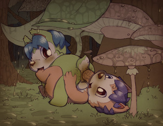 age_difference anal anthro anus backsack balls duo fisting genitals male male/male outside penetration puffy_anus raining young young_anthro young_on_young younger_anthro momiji-kun bear mammal