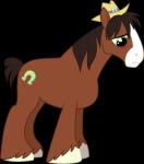 brown_body brown_fur brown_hair clothing cowboy_hat cutie_mark feral fur green_eyes hair hat headgear headwear male quadruped sad simple_background solo transparent_background 90sigma friendship_is_magic hasbro my_little_pony troubleshoes_(mlp) earth_pony equid equine horse mammal pony 2015 absurd_res alpha_channel hi_res