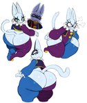 absurd_res angry anthro big_butt blue_body blue_fur butt cross-popping_vein domestic_cat felid feline felis female fur green_eyes hi_res hip_cutout huge_butt jester jester_outfit mammal mouthless poppy_(sssonic2) solo sssonic2 thick_thighs wide_hips