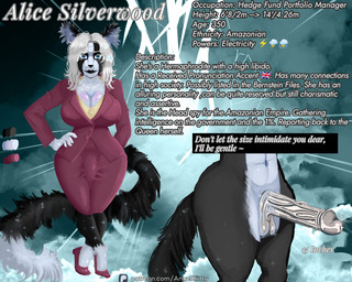 anthro big_breasts big_butt big_penis black_body black_fur blue_eyes bottomwear breasts bulge butt clothing fluffy fluffy_ears fluffy_tail footwear fur genitals glistening glistening_body glistening_genitalia glistening_penis grey_hair grey_penis gynomorph hair herm high_heels intersex long_tail multicolored_body office_clothing office_lady pencil_skirt penis purple_clothing shoes silver_penis skirt solo tail text thick_thighs white_body white_fur angel_kiitty alice_silverwood_(angelkiitty) border_collie canid canine canis collie domestic_dog herding_dog mammal pastoral_dog sheepdog 5:4 hi_res model_sheet url