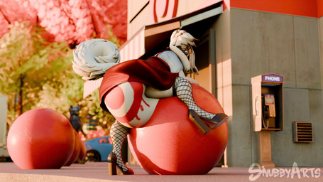 ambiguous_gender anthro big_butt big_diaper bottomwear butt car clothed clothing diaper diaper_fetish diaper_only female fishnet_clothing fishnet_legwear footwear fur hair high_heels huge_butt huge_diaper hyperdiaper legwear looking_at_viewer looking_back male outside shoes skirt solo target_ball target_on_butt thick_thighs topless vehicle wearing_diaper white_body white_fur white_hair snubbyarts target_corporation avian canid canine mammal 16:9 3d_(artwork) digital_media_(artwork) hi_res widescreen