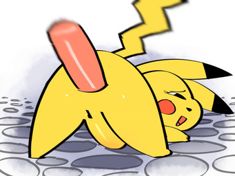 abdominal_bulge anal anal_penetration ass_up bestiality bodily_fluids butt clothing deep_penetration disembodied_penis duo erection female female_feral female_focus female_penetrated feral feral_penetrated fur genital_fluids genitals male male/female male_on_feral male_penetrating male_penetrating_female nude penetration penile penile_penetration penis penis_in_ass sex simple_background smile solo_focus tail tongue vagina_stretched_by_anal vulva yellow_body yellow_fur kranson nintendo pokemon generation_1_pokemon pikachu pokemon_(species) 2d_animation 4:3 animated digital_media_(artwork) hi_res motion_tweening no_sound short_playtime video
