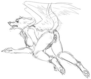 amputee animal_genitalia animal_penis animal_vulva anthro breasts canine_genitalia canine_vulva disability erection feathered_wings feathers feet fur genitals herm hindpaw intersex looking_at_viewer looking_back nipples nude open_mouth pawpads paws penis pm raised_tail snarling solo tail teeth tongue tongue_out vulva wings conditional_dnp wolftacos homestuck ms_paint_adventures bec_blanche canid canine mammal digital_drawing_(artwork) digital_media_(artwork) hi_res monochrome sketch