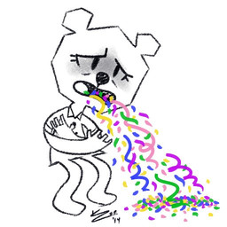 anthro bodily_fluids confetti female hand_on_belly ill loli paper simple_background solo vomit vomiting white_background white_body young young_anthro young_female unknown_artist cartoon_network the_amazing_world_of_gumball teri_(tawog) bear mammal paper_creature 1:1 2014 digital_drawing_(artwork) digital_media_(artwork) sketch