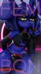 anthro armwear bulge chest_tuft clothing elbow_gloves femboy fingerless_gloves gloves handwear legwear male red_eyes smile smirk solo thick_thighs thigh_highs thong tuft underwear wide_hips jordevoir_(artist) five_nights_at_freddy's scottgames bonnie_(fnaf) lagomorph leporid mammal rabbit 3d_(artwork) 4k 9:16 absurd_res digital_media_(artwork) hi_res