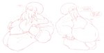 anthro belly belly_overhang big_belly big_bulge big_moobs big_nipples big_pecs blush bodily_fluids bottomwear bulge butt clothed clothing collared_shirt detailed_bulge dress_shirt empty_eyes eye_bags eyebrows male moobs musclegut muscular muscular_anthro muscular_male mute navel nipple_piercing nipple_ring nipples open_bottomwear open_clothing open_pants overweight overweight_anthro overweight_male pants pecs piercing pseudo_hair ring ring_piercing shirt solo stuttering sweat talking_to_self tentacle_beard tentacle_hair tentacle_jewelry tentacles text thick_eyebrows thought_bubble tight_clothing top_heavy topwear unbuttoned_shirt undressing_self yuck07 seph_(yuck07) cephalopod coleoid marine mollusk octopodiform octopus 2025 english_text hi_res monochrome pink_and_white