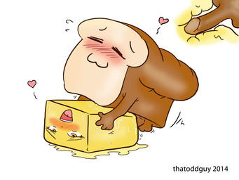 blush bodily_fluids bread butter dairy_products duo erection eyes_closed female female_penetrated food genitals happy heart_symbol male male/female male_penetrating male_penetrating_female not_furry nude orgasm penetration penis sex sweat vulva what thatoddguy animate_inanimate food_creature 2014 hi_res