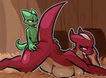angry anthro barn big_breasts breasts butt butt_grab dragon duo female from_behind_position green_body green_eyes hair hand_on_butt hi_res horn kobold kobold_adventure lizard looking_pleasured male male/female micro moe_(kobold_adventure) mythological_creature mythological_scalie mythology non-mammal_breasts open_mouth pregnant purple_eyes raised_tail reptile ruby_(kobold_adventure) scalie sex size_difference tail tfzn tongue tongue_out white_hair wood yellow_sclera