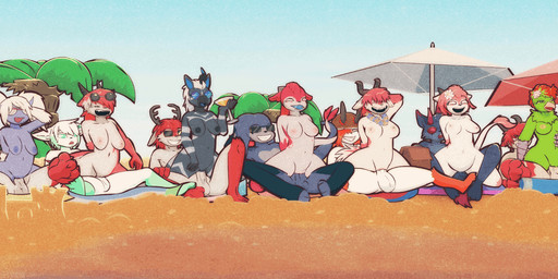 anthro anthro_on_anthro anthro_penetrated anthro_penetrating anthro_penetrating_anthro antlers areola balls beach beverage biped black_body black_fur blue_body blue_fur bouncing_breasts breasts empty_eyes erection eyewear eyewear_on_head eyewear_only female female_on_top female_penetrated fur genitals gloves_(marking) green_body green_fur group group_sex hair happy happy_sex holding_beverage holding_object horn humanoid_genitalia humanoid_penis interspecies male male/female male_on_bottom male_penetrating male_penetrating_female markings multicolored_body multicolored_fur nipples nude nude_anthro nude_female nude_male on_bottom on_top open_mouth open_smile orange_body orange_fur orgy outside_sex palm_tree parallel_sex parasol penetration penile penile_penetration penis penis_in_vagina pink_areola pink_nipples plant red_body red_fur red_hair reverse_cowgirl_position sex sex_on_the_beach side_by_side smile striped_body striped_fur stripes sunglasses sunglasses_on_head sunglasses_only tail teeth tree two_tone_body two_tone_fur vaginal vaginal_penetration vulva white_body white_eyes white_fur skashi95 mythology marc_(smar7) phiddy_jumper smiley_cindy_(skashi95) arachnid arthropod avian bird canid canid_demon canine canis demon domestic_cat dragon equid equine felid feline felis grinion mammal mythological_creature mythological_scalie pantherine scalie spider tiger wolf zebra 2025 2d_animation animated digital_media_(artwork) hi_res long_image loop wide_image