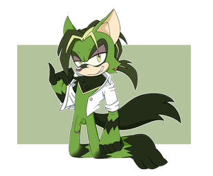 anthro bottomless clothed clothing flaccid fur genitals green_body green_fur kneeling male partially_clothed penis shirt solo topwear silentmist fan_character raul_the_anteater anteater mammal pilosan xenarthran absurd_res hi_res