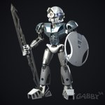 1:1 3d_(artwork) armor better_version_at_paywall biomechanical bionicle blender_(artwork) blue_eyes digital_media_(artwork) gabby94 glowing glowing_eyes gradient_background hi_res humanoid kopaka lego looking_at_viewer machine male mask melee_weapon not_furry red_eyes robot robot_humanoid shield silver_body simple_background solo sword toa weapon white_body