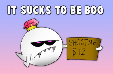 crown headgear male not_furry sign solo teeth text gruntchovski luigi's_mansion mario_bros nintendo king_boo boo_(mario) ghost spirit english_text source_request unavailable_at_source