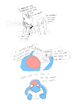 ambiguous_gender blue_body book brain dialogue dildo duo group machine organs reading sex_toy text trio boxwater rits_(boxwater) tyrant_(boxwater) goo_creature goo_humanoid humanoid monster robot robot_humanoid 2025 comic digital_drawing_(artwork) digital_media_(artwork) english_text