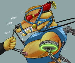 2_missing_limbs anthro armless bdsm bit_gag blindfold bodily_fluids bondage bound bridle chain chained clenched_teeth cuff_(restraint) drooling duo facial_piercing forced forced_amputation forced_bondage forced_encasement forced_exposure forced_muzzle fully_bound gag halter harness harness_bit_gag harness_gag leash leather leather_cuffs male muzzle_(object) nipple_piercing nipple_ring nipple_ring_pull nipples nose_leash nose_piercing nose_ring nose_ring_pull nude pain petplay piercing piercing_pull ponyplay portal_amputation rape reins restrained restraints ring_piercing roleplay saliva science_fiction sensory_deprivation sex shackles sharp_teeth slave solo_focus submissive submissive_male teeth thinking_with_portals literaturabdsm canid canine mammal