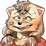 anthro awkward bandage black_eyes black_nose cheek_tuft clothed clothing eyebrows facial_tuft fangs female fully_clothed fur hair head_tuft kemono korean looking_up open_mouth pigtails raised_eyebrows red_clothing red_shirt red_topwear scar scrunched_face sharp_teeth shirt short_hair silly_face simple_background smile solo teeth topwear tuft white_background white_body white_fur white_hair ryonggay cc-by-nc-nd creative_commons yong-sil_(ryonggay) canid canine canis domestic_dog kishu_inu korean_jindo mammal mixed_breed spitz 1:1 2017 digital_media_(artwork) digital_painting_(artwork) headshot_portrait icon portrait warm_colors