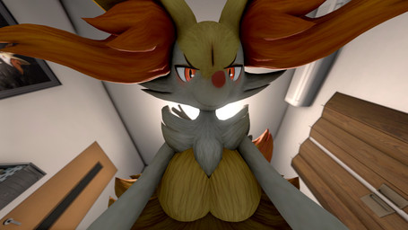 anthro big_breasts black_body black_fur blush bodily_fluids breasts computer detailed_background digitigrade dipstick_tail door drooling electronics featureless_breasts female female_on_top fur looking_at_viewer markings multicolored_body multicolored_fur multicolored_tail on_top picture_frame red_eyes saliva smile solo stick tail tail_markings white_body white_fur white_wall yellow_body yellow_fur kristall_krit nintendo pokemon braixen generation_6_pokemon pokemon_(species) 16:9 2018 3d_(artwork) absurd_res digital_media_(artwork) hi_res source_filmmaker_(artwork) widescreen