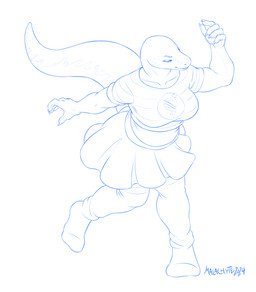 anthro big_breasts biped bottomwear breasts claws clothed clothing dancing eyebrows female footwear front_view legwear midriff non-mammal_breasts shirt simple_background skirt socks solo tail thick_tail thigh_highs topwear white_background malachyte lizard reptile scalie 2024 hi_res monochrome sketch intersex_(lore)