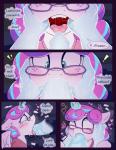 2018 aged_up clothing comic digital_media_(artwork) duo english_text equid equine exclamation_point eyewear fearingfun feathered_wings feathers female flurry_heart_(mlp) freckles friendship_is_magic glasses hasbro heart_symbol hi_res horn male male/female mammal my_little_pony mythological_creature mythological_equine mythology open_mouth oral sex solo_focus text tongue tongue_out winged_unicorn wings