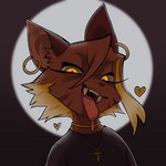 ankh anthro ear_piercing ear_ring fangs inner_ear_fluff male open_mouth open_smile piercing ring_piercing smile solo teeth tongue tongue_out tuft mvsnake kihl_(mvsnake) domestic_cat felid feline felis mammal 1:1 hi_res icon