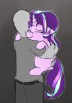 ambiguous_gender clothed clothing duo eyes_closed female feral hair horn hug legwear multicolored_hair smile duop-qoub friendship_is_magic hasbro my_little_pony mythology anon starlight_glimmer_(mlp) equid equine human mammal mythological_creature mythological_equine unicorn 2017 absurd_res hi_res