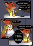 2018 anthro berriiazul canid canine clothed clothing comic disney english_text fox fur hi_res male mammal nick_wilde red_fox solo text true_fox zootopia