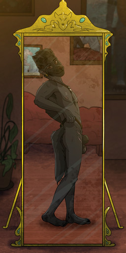 animal_genitalia animal_mask anthro balls chain clothing fur genitals glass hair male mask mirror outside plant pup_mask scar sheath shirt standing t-shirt tail topwear thathornycat capitoline_ranch mythology eric_(capitoline_ranch) canid canine human humanoid mammal mythological_canine mythological_creature werecanid werecanine werecreature werewolf absurd_res hi_res