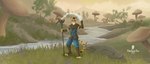 anthro fighting_pose magic magic_user male pose staff weapon palehorntea bethesda_game_studios microsoft morrowind the_elder_scrolls pavur-dar felid khajiit mammal pantherine tiger 2021 7:3 absurd_res hi_res