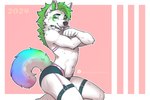 anthro blue_eyes clothed clothing ear_piercing fur hair kneeling looking_at_viewer male nude open_mouth piercing ring_piercing simple_background smile solo tail teasing white_body white_fur franklyfurry frankie_snow canid canine canis mammal wolf 3:2 digital_media_(artwork) hi_res