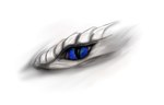 blue_eyes close-up looking_at_viewer male pupils scales simple_background slit_pupils solo white_body white_scales xymor mythology xymor_(character) dragon mythological_creature mythological_scalie scalie digital_media_(artwork) digital_painting_(artwork)