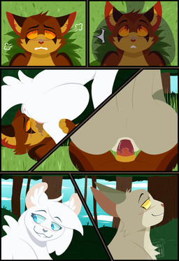 6_panel_comic amber_eyes anal anal_penetration animal_genitalia animal_penis bite biting_lip blue_eyes blush bodily_fluids brown_body brown_fur cheek_tuft cloud_emanata countershading cunnilingus cute_fangs emanata erection eyebrows facesitting facial_tuft fangs feline_genitalia feline_penis female female_feral feral fluffy fluffy_tail forest_background fur genital_fluids genitals grass grey_nose group inner_ear_fluff logo looking_at_another looking_back looking_pleasured lying male male/female male/male male_feral male_penetrated male_penetrating male_penetrating_male no_sclera on_back on_bottom on_top oral penetration penile_spines penis pink_inner_ear plant precum precum_on_penis raised_eyebrows red_nose reverse_cowgirl_position sex sheath shrub sitting sitting_on_another spiral spiral_eyes tail tan_body tan_fur teeth tree trio tuft vaginal vaginal_fluids vaginal_fluids_on_face white_body white_fur white_inner_ear_fluff yellow_body yellow_eyes yellow_fur yellow_sheath 11oaksfall11 warriors_(book_series) birchfall_(warriors) dustpelt_(warriors) icecloud_(warriors) domestic_cat felid feline felis mammal 2026 artist_logo comic hi_res brother_(lore) brother_and_sister_(lore) daughter_(lore) father_(lore) father_and_child_(lore) father_and_daughter_(lore) father_and_son_(lore) parent_(lore) parent_and_child_(lore) parent_and_daughter_(lore) parent_and_son_(lore) sibling_(lore) sister_(lore) son_(lore)