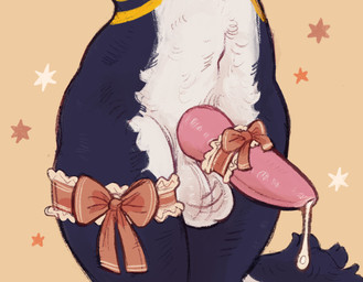 anthro balls belly blue_body blue_fur bodily_fluids bow_ribbon close-up cum erection femboy fur genital_fluids genitals hip_dips knot knotted_penis leaking_cum legband male markings navel penis pink_penis red_bow_ribbon ribbon_on_penis simple_background solo tail thighband white_balls white_body white_fur wide_hips yellow_body yellow_fur yellow_markings chancellor134 em_(emko) arthropod domestic_cat felid feline felis hybrid insect lepidopteran mammal moth digital_media_(artwork) hi_res