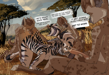 all_fours anal ankle_grab anthro ass_up assisted_exposure assisted_sex bodily_fluids captured cloud cockslap crying dominant ears_down feet forced genitals group group_nudity group_sex hooves imminent_anal imminent_oral imminent_rape imminent_sex leg_grab long_penis male male/male mountain nature nose_to_penis nude oral outside outside_sex penis penis_on_face pivoted_ears plant predator/prey raised_tail rape rimming rimming_male scared sex sky skyscape slap submissive submissive_male sunset tail tail_grab tears tree foxpt equid equine hyena mammal zebra hi_res