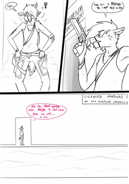 anthro bodily_fluids dialogue femboy horn in_heat male solo sweat sweatdrop swimming_pool text topazknight red_(topazknight) deer mammal comic english_text hi_res maleherm_(lore)