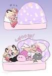 anthro bedding black_clothing black_topwear blanket blonde_hair cheek_tuft clothed clothing eyes_closed facial_tuft female fur glistening glistening_eyes gradient_hair hair mouth_closed multicolored_body multicolored_fur multicolored_hair pink_body pink_fur pink_hair plushie sleeping solo topwear tuft two_tone_body two_tone_fur two_tone_hair white_body white_fur tiggybloom marzipan_(spottedtigress) felid mammal pantherine tiger 2020 dated