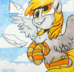 amber_eyes bite biting_lip biting_own_lip blonde_hair chest_tuft clothing cloud cutie_mark derp_eyes envelope eyelashes feathered_wings feathers female feral flying footwear fur grey_body grey_feathers hair hooves legwear mostly_nude outside pattern_clothing pattern_footwear pattern_legwear pattern_socks self_bite sky smile socks solo striped_clothing striped_footwear striped_legwear striped_socks stripes teeth thigh_highs tuft wings oofycolorful friendship_is_magic hasbro my_little_pony mythology derpy_hooves_(mlp) equid equine mammal mythological_creature mythological_equine pegasus 2018 hi_res painting_(artwork) portrait signature traditional_media_(artwork) traditional_painting_(artwork) traditional_watercolor_(artwork) watercolor_(artwork)