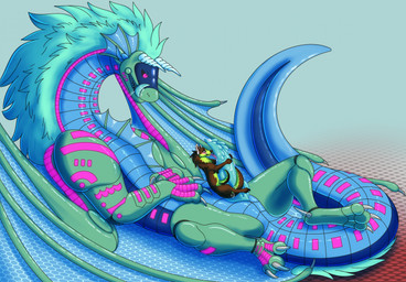 bodyjob duo erection fellatio female feral feral_on_feral genitals interspecies macro male male/female micro micro_on_macro oral penile penis prehensile_tail sex size_difference synthetic tail tapering_tail unusual_anatomy unusual_genitalia unusual_penis loosefeathers mythology kyureki_(smartboyathome) nyekotraw_zershen_(psyduckscientist) canid canine dragon mammal mythological_creature mythological_scalie scalie synth_(vader-san) tree_wolf hi_res