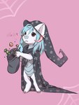 anthro blue_hair candy clothing costume dessert female food hair hat headgear headwear holidays horn solo tail wings witch_costume witch_hat young young_anthro young_female heyfl0ra halloween mythology caitlyn_bellerose dragon mythological_creature mythological_scalie scalie 3:4 hi_res