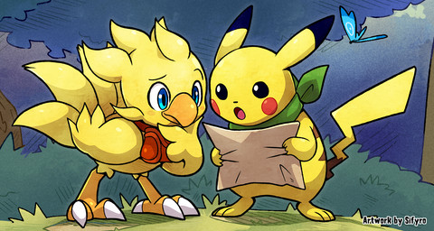 3_toes ambiguous_gender bag blue_eyes claws duo feet feral forest green_scarf map plant scarf toe_claws toes tree white_claws blitzdrachin conditional_dnp final_fantasy nintendo pokemon pokemon_mystery_dungeon spike_chunsoft square_enix avian chocobo generation_1_pokemon mammal pikachu pokemon_(species) rodent hi_res