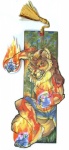 aggressive anthro bookmark_design fire grin indian kiraxlee magic male scan smile solo tail cockiestspaniel canid canine canis mammal wolf 2010