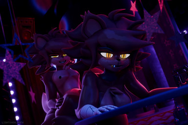 ambiguous_penetration anthro anthro_on_anthro anthro_penetrated anthro_penetrating anthro_penetrating_anthro bandage bandaged_arm big_breasts bouncing_breasts bouncing_butt breasts butt butt_jiggle butt_squish chest_tuft crossgender dark_nipples duo dutch_angle fangs female female_anthro female_focus female_penetrated freckled_face freckles from_behind_position fur glistening glistening_body glowing glowing_eyes gold_(metal) gold_tooth grin hair hand_on_another's_butt hand_on_butt inside intraspecies jiggle_physics jiggling male male/female male_anthro male_penetrating male_penetrating_female mtf_crossgender music obscured_penetration obscured_sex pecs penetration penile penile_penetration piercing pupils red_body red_fur red_hair selfcest sex short_hair slit_pupils smile spiky_hair square_crossover squish tail teeth thick_thighs tuft yellow_eyes lightshow_nsfw sound_warning cryptiacurves_(modeler) five_nights_at_freddy's fredina's_nightclub scottgames fexa_(cryptiacurves) foxy_(fnaf) canid canine fox mammal 3:2 3d_(artwork) 3d_animation animated digital_media_(artwork) hi_res short_playtime sound webm