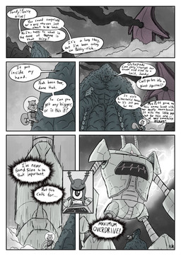 angry anthro bikini clothed clothing detailed_background female machine macro male muscular muscular_male no_pupils outside size_difference smoke swimwear teeth tentacles text two-piece_swimsuit stillinthesimulation nickelodeon spongebob_squarepants patrick_star sandy_cheeks sheldon_j._plankton squidward_tentacles asterozoan cephalopod echinoderm mammal marine mollusk plankton_(species) robot rodent sciurid starfish tree_squirrel absurd_res comic english_text hi_res