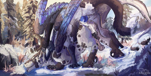 anal anal_penetration animal_genitalia animal_penis bite duo equine_genitalia equine_penis feral forest fur genitals male male/male nature nature_background neck_bite penetration penis plant tree hollyvardia mythology kallvingar_(navenderg) dragon felkin furred_dragon furred_scalie mythological_creature mythological_scalie scalie hi_res