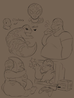 ambiguous_anthro ambiguous_gender anthro clothed clothed_ambiguous clothed_anthro clothing electronics emanata eyes_closed feral heart_symbol hugging_own_tail looking_back monitor mouth_closed nude nude_ambiguous nude_anthro open_mouth raised_hand self_hug simple_background slightly_chubby slightly_chubby_ambiguous slightly_chubby_anthro solo sprawling_gait star tail tail_hug thick_tail tongue tongue_out xedyraus gamecube nintendo gecko lizard reptile scalie 2025 digital_drawing_(artwork) digital_media_(artwork) hi_res monochrome