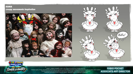 anthro black_clothing black_dress black_hair boots clothed clothed_anthro clothed_female clothing copyright_symbol derp_eyes doll dress ear_ribbon eyebrows eyelashes female female_anthro flat_chested footwear goofy_smile gradient_background greeting greeting_viewer grey_background hair head_tilt hearts_around_text light markings mitten_hands mole_(marking) motion_lines multicolored_hair noseless ominous photo red_clothing red_eyebrows red_hair red_shirt red_topwear sharp_teeth shirt shoes short_hair simple_background solo speech_bubble standing symbol talking_to_viewer tan_inner_ear teeth text thick_eyebrows title tongue toothy_smile topwear two_tone_hair white_boots white_clothing white_dress white_eyebrows white_footwear white_hair white_ribbon white_shirt white_tongue white_topwear white_wristband year yelling yelling_at_viewer yellow_eyes yellow_ribbon fabio_pochet mario_bros mario_plus_rabbids_sparks_of_hope nintendo raving_rabbids rayman_(series) ubisoft kanya_(mario_plus_rabbids) lagomorph mammal rabbid 16:9 2023 4k absurd_res artist_name character_name concept_art crossover digital_drawing_(artwork) digital_media_(artwork) english_description english_text hi_res lighting multiple_scenes official_art shaded widescreen