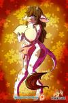 anthro big_breasts breasts breasts_and_teats curls dots female holding_breast hooves horn nipples nude shy solo teats udders azaleesh mooh_(sarahvixen) bovid bovine cattle mammal 2:3 digital_media_(artwork) hi_res